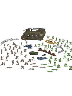 Military helicopter with soldiers like new