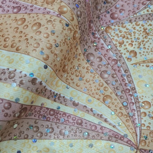 Scarf new in pale beige and pink shades with shiny stones