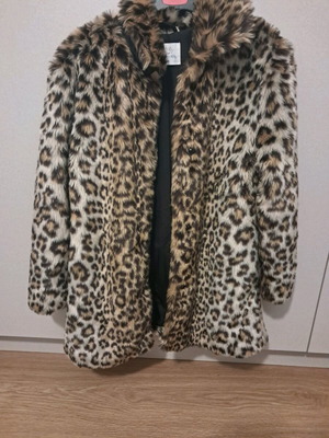 Children's leopard print fur used, size 11-12, 152 cm