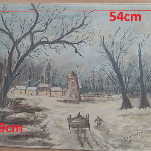Oil painting on canvas like new, signed by local artist