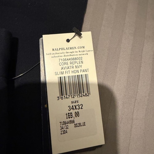Polo Ralph Lauren Slim Fit men's pants size 34 new, blue