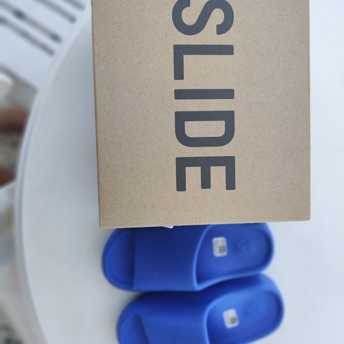 Adidas Yeezy slides, blue, size 37