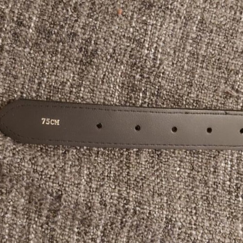 Faux suede women's belt black - gold used, size 75