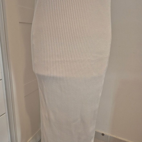 H&M ribbed midi dress beige, like new, size M