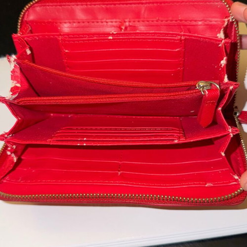 Valentino wallet used, red