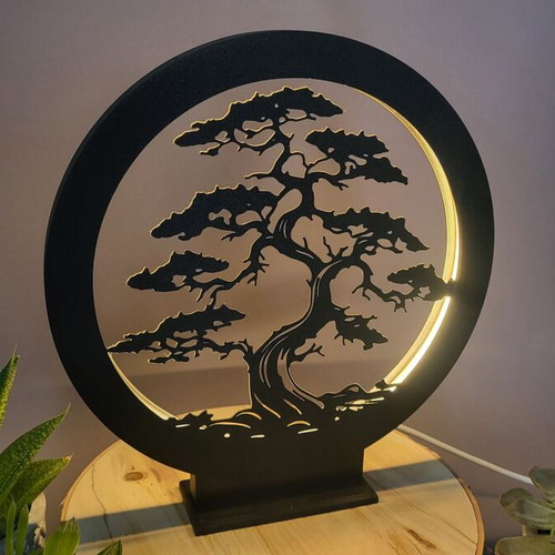 Bonsai Tree LED Lamp Zen Decorative 20cm new