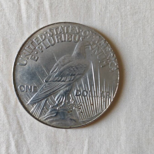Silver 1921 United States One Dollar Coin, Very Fine