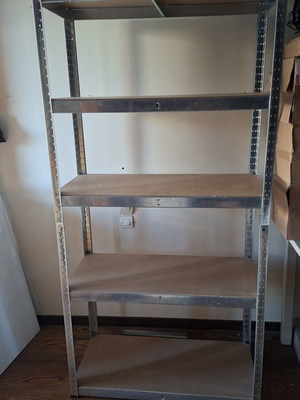Design galvanized shelving unit used, 90×40×190 cm, snap-fit