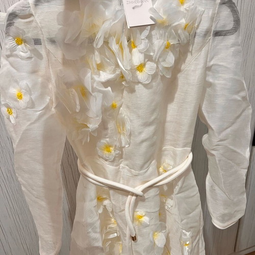 Zimmerman Matchmaker Daisy Midi Dress size 3 like new, white