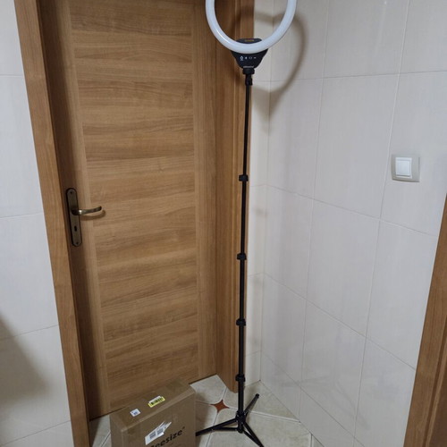 Professional LED ring lamp 190cm with tripod for streaming and photography
