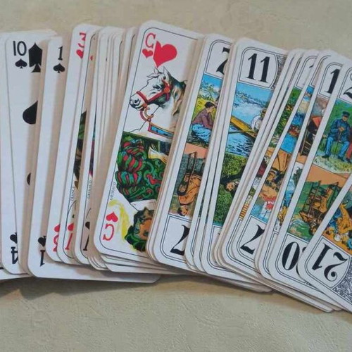 Tarot 78 cards Baptiste Paul Grimaud used, complete set 1983