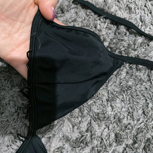 Women's bikini top with black fringes like new