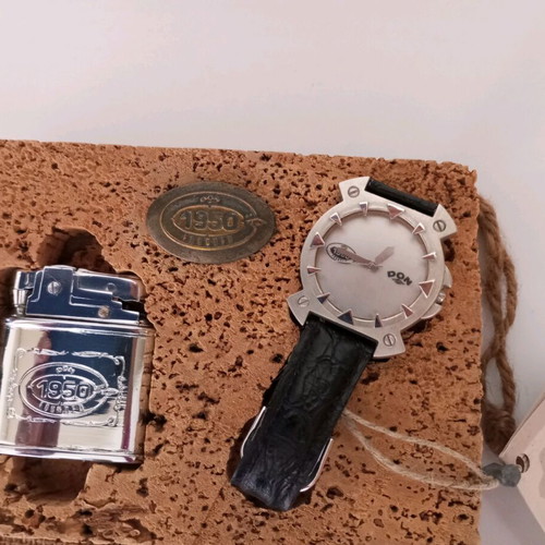Wristwatch and lighter set new with packaging