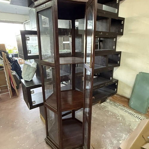 Thai handmade vintage display cabinet used, good condition