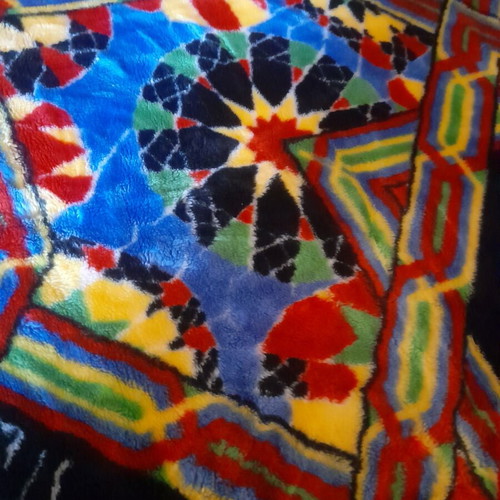 Vintage Velour Blanket double size new old stock