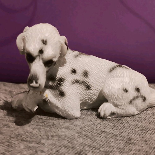 Dalmatian puppy glass figure used with realistic pose