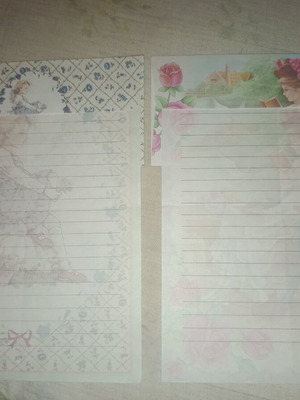 Correspondence set like new, 3 pieces with and without envelopes