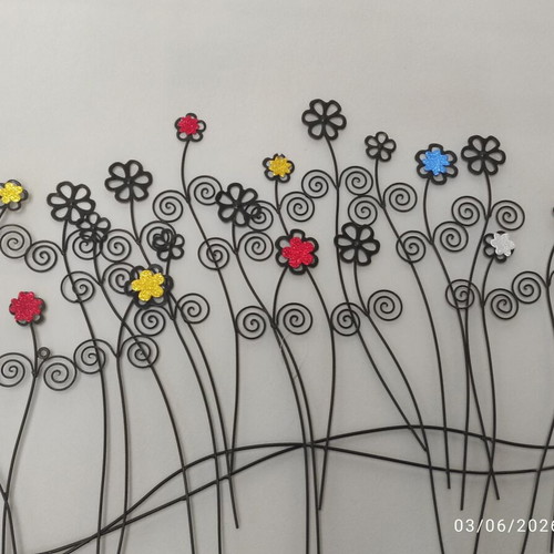 Decorative Metal Wall Art new, 3D floral design