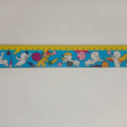 School ruler with moving Casper the Friendly Ghost images 25.5 cm new