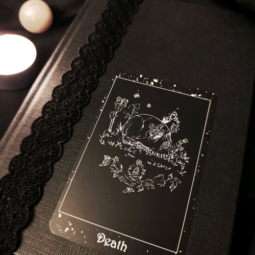 Death Tarot bookmark like new, velvet matt paper