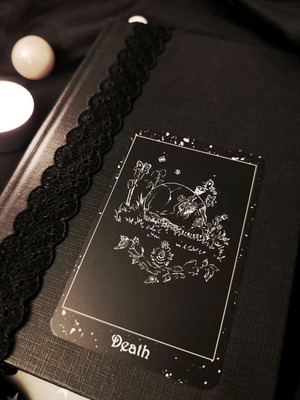 Death Tarot bookmark like new, velvet matt paper