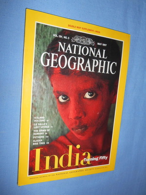 National Geographic τεύχος Μαΐου 1997 μεταχειρισμένο, India Turning 50