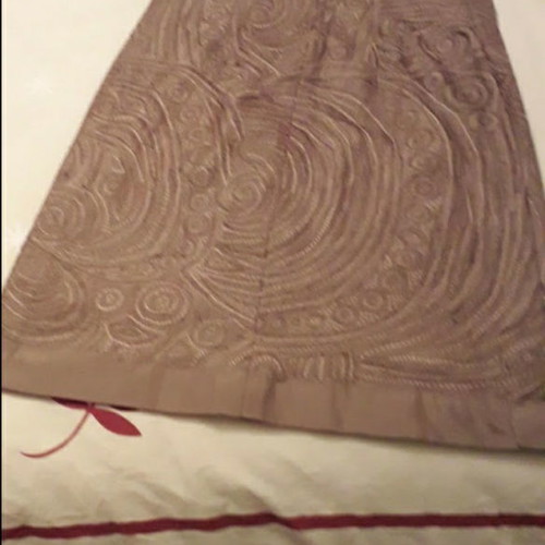 Dress used brown, 100% silk with crystals, size S