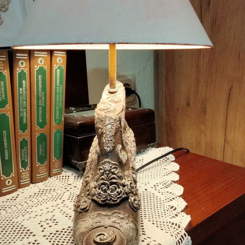 Vintage Handmade Table Lamp from Authentic Shoelast, New