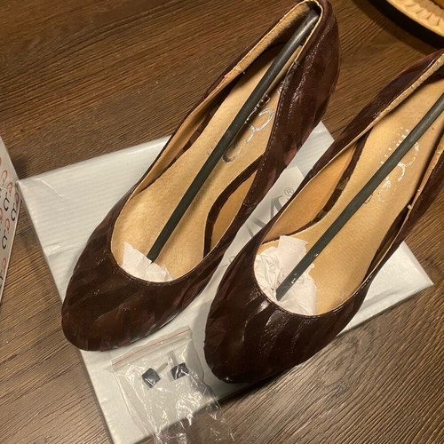 Stiletto shoes brown with zebra pattern patent leather and velvet like new