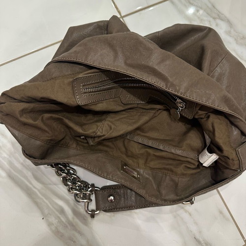Zara brown shoulder bag with chain like new