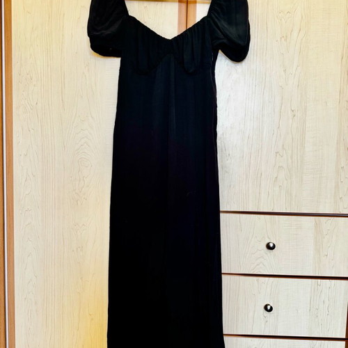Bershka Midi Dress Black New, Size Medium