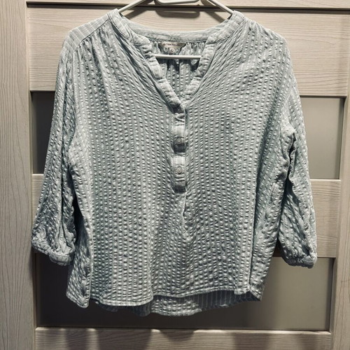 Tom Tailor blouse tunic like new, size 42 XL, pastel green seersucker