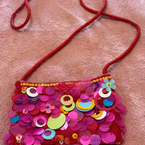 Accessorize Angels children's crossbody bag with sequins like new