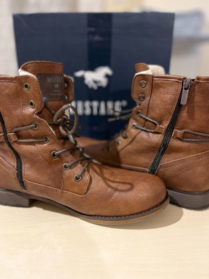 Mustang women's ankle boots brown size 42 new
