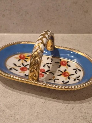 Boch Decor 5161 oval ceramic bowl by Raymond Chevallier, c. 1950