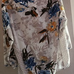 Boho women's blouse, size L / 40 / 12, white
