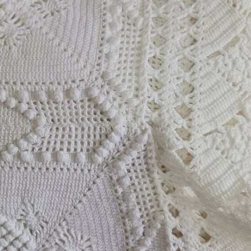 Κουβέρτα χειροποίητη 100% βαμβακερή boho, 180x200, καινούργια
