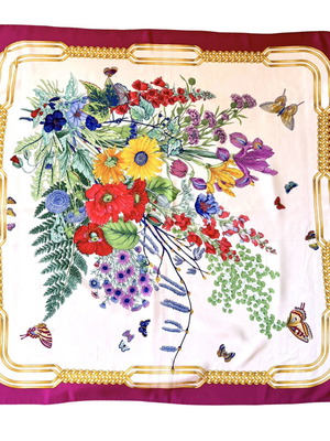 Mantero VIII Collection vintage silk scarf like new