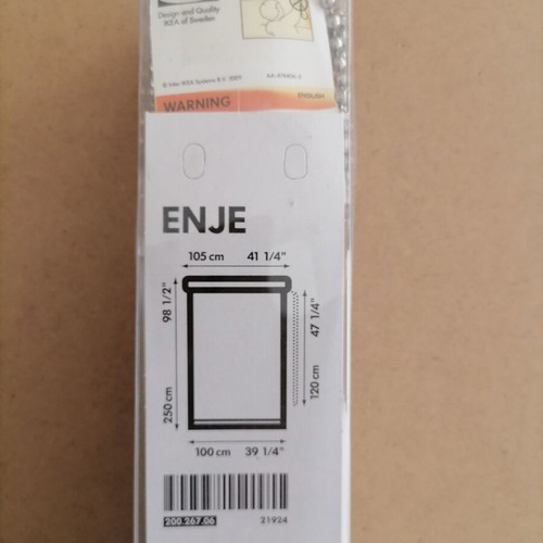 Enje light filtering roller blind new, white
