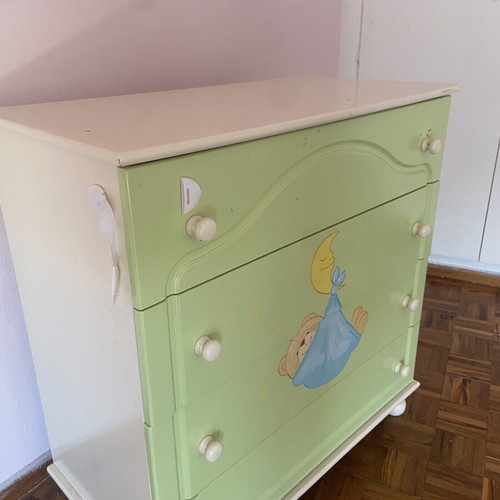 Children's dresser used, hand-painted