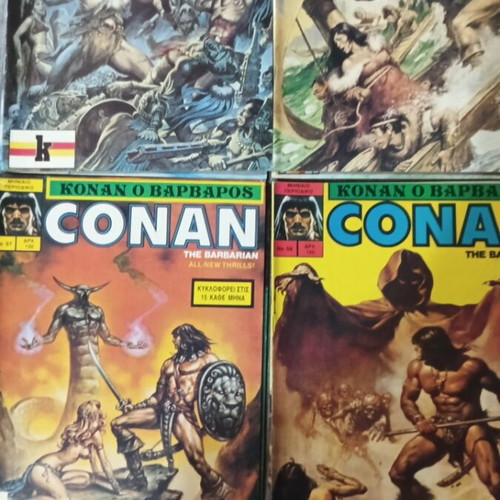 Conan the Barbarian comics pack of 10 issues like new, Greek 1990