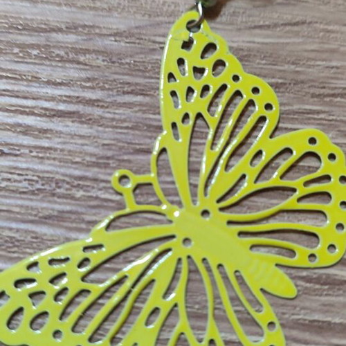 Hanging earrings new, yellow metal