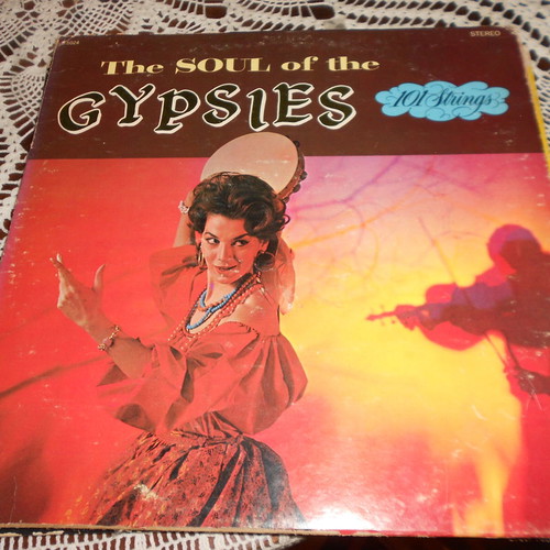 Old 33" records used with various artists and soundtracks