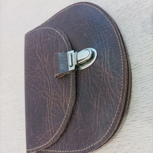 Retro document bag like new, brown natural leather