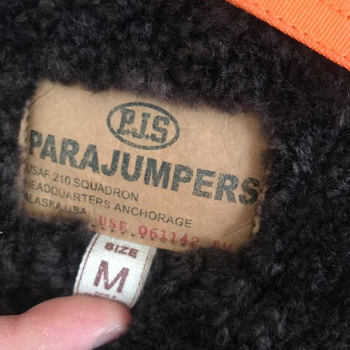 Parajumpers jacket used, leather unisex size medium brown