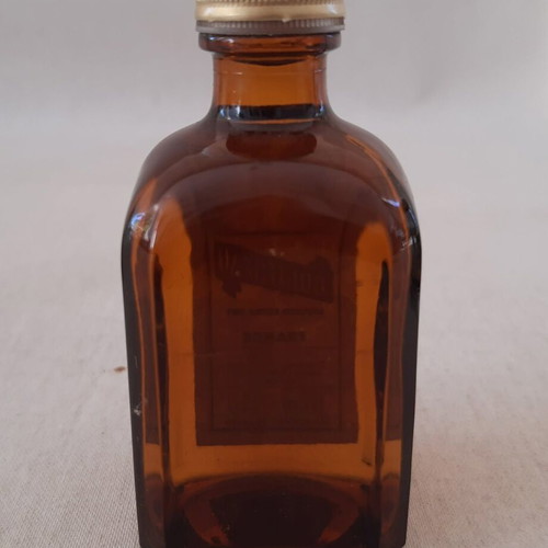 Miniature glass liquor bottles used, set of 3 pieces