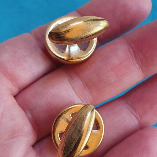Vintage 60s cufflinks with baltic amber used, gold plated