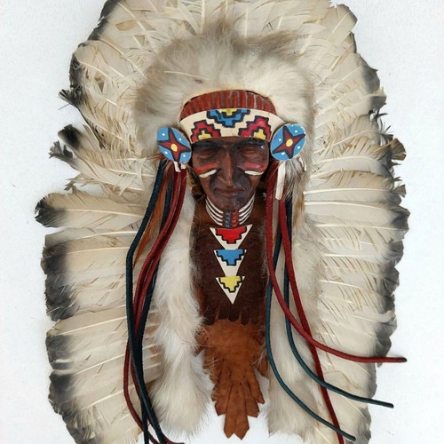 Native American Indian decorative used with real feathers