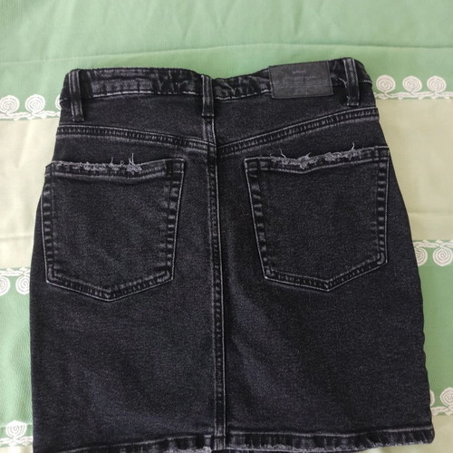 Lefties Black Denim Mini Skirt S Used