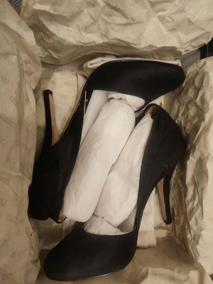 Badgley Mischka Lilly Black Satin